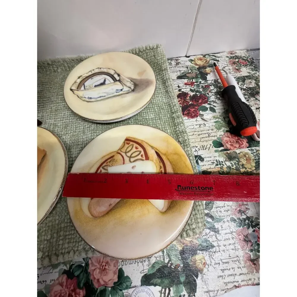 Williams Sonoma Cheese Plate Set 5pc Made In Italy Appetizer Plates